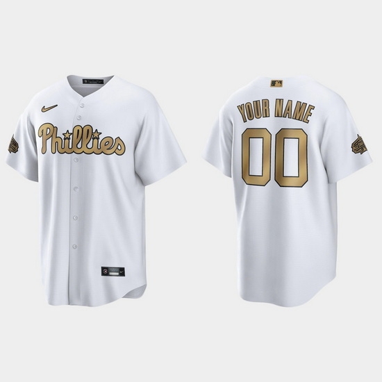 Men Women Youth Custom Philadelphia Phillies 2022 Mlb All Star Game White Replica Jersey->customized mlb jersey->Custom Jersey