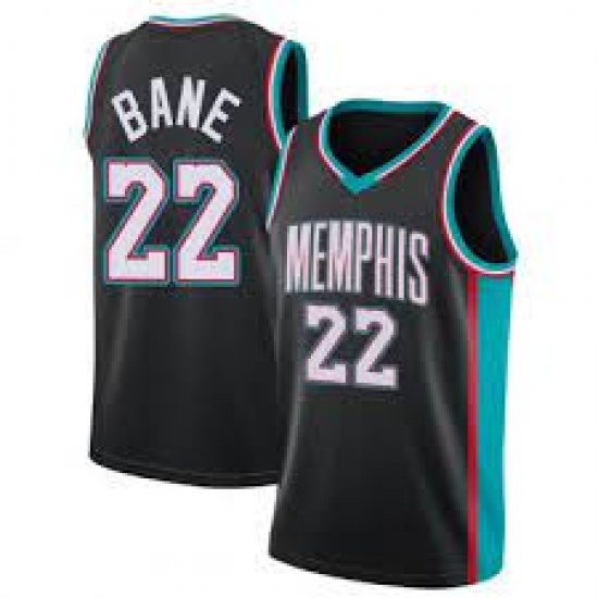 Men Memphis Grizzlies #22 Desmond Bane black 2021 City Edition jersey->detroit pistons->NBA Jersey