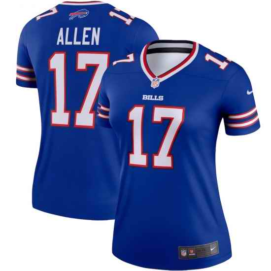 Women Buffalo Bills #17 Josh Allen Royal With C Patch Limited Stitched Jersey