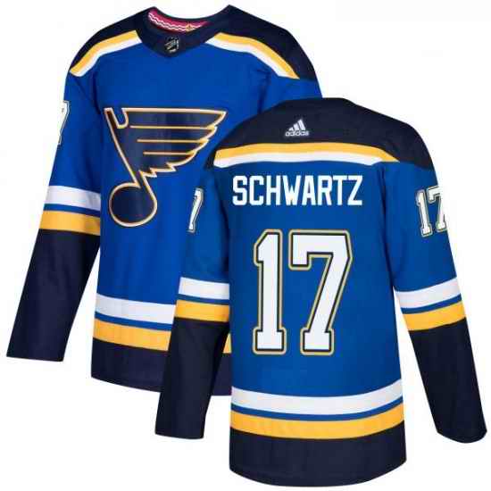 Youth Adidas St Louis Blues #17 Jaden Schwartz Premier Royal Blue Home NHL Jersey