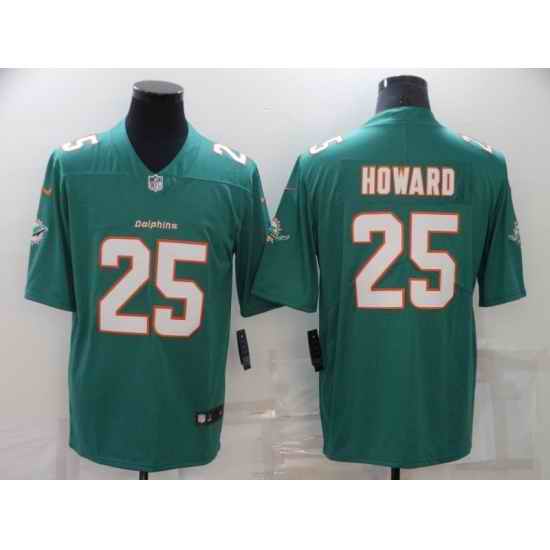 Men's Miami Dolphins #25 Xavien Howard Green Nike Aqua Player Limited Jersey->new york jets->NFL Jersey