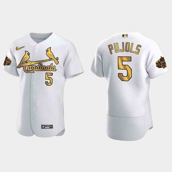 Men St.Louis Cardinals Albert Pujols 2022 Mlb All Star Game White Gold Men Jersey->2022 all star->MLB Jersey