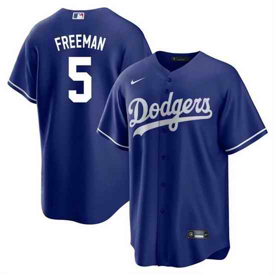 Men Los Angeles Dodgers #5 Freddie Freeman Royal Cool Base Stitched Baseball jersey