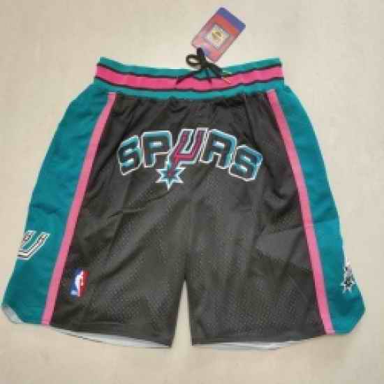Men San Antonio Spurs Black Pocket Shorts->nba shorts->NBA Jersey