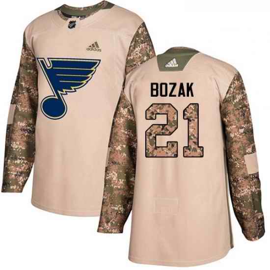Youth Adidas St Louis Blues #21 Tyler Bozak Authentic Royal Blue Home NHL Jersey