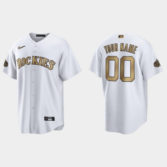 Men Women Youth Custom Colorado Rockies 2022 Mlb All Star Game White Replica Jersey->customized mlb jersey->Custom Jersey