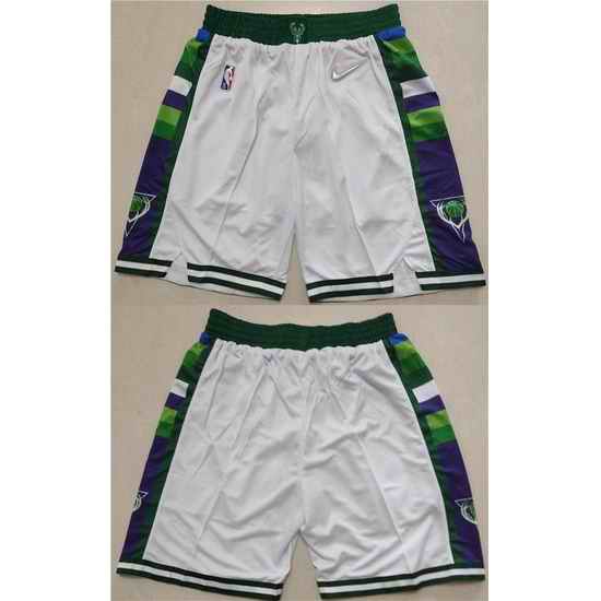 Milwaukee Bucks Basketball Shorts 013->nba shorts->NBA Jersey