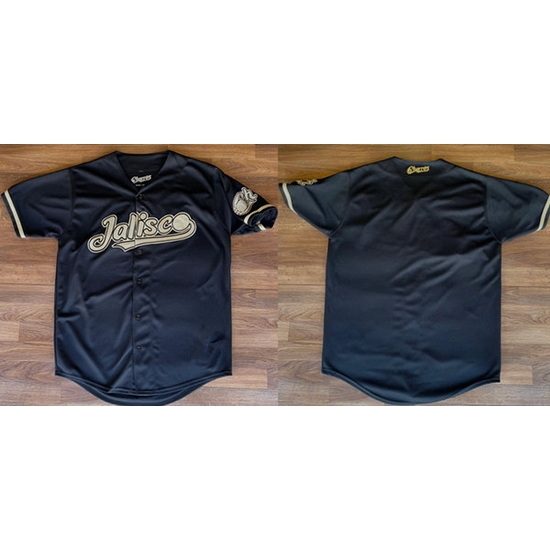 Men Charros De Jalisco Blank Black Stitched Baseball Jersey->boston red sox->MLB Jersey