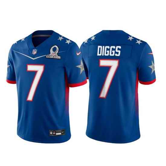 Men 2022 NFL Pro Bowl Dallas Cowboys #7 Trevon Diggs NFC Blue Jersey->2022 pro bowl->NFL Jersey