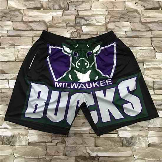 Milwaukee Bucks Basketball Shorts 006->nba shorts->NBA Jersey