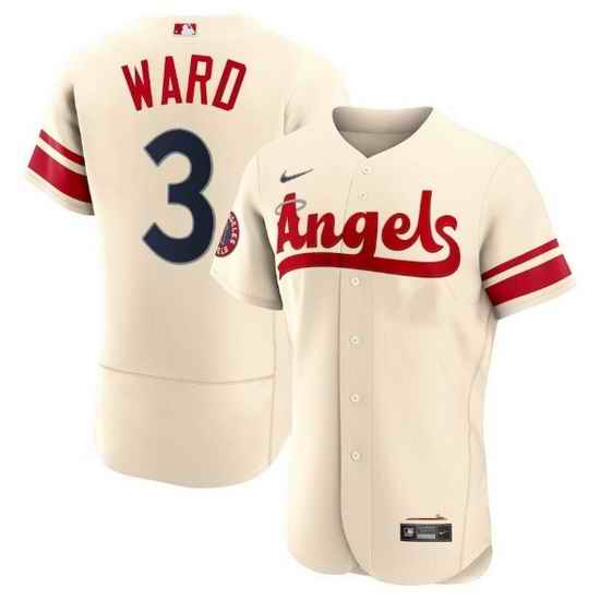 Men Los Angeles Angels #3 Taylor Ward 2022 Cream City Connect Flex Base Stitched Jerseyy