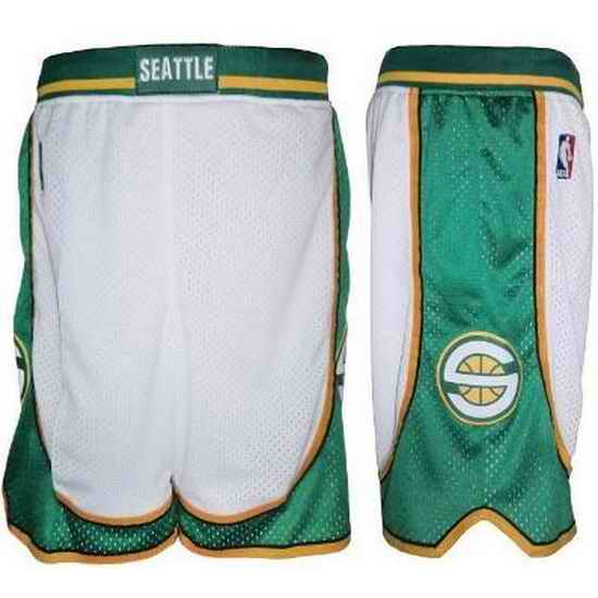 Seattle SuperSonics Basketball Shorts 003->nba shorts->NBA Jersey