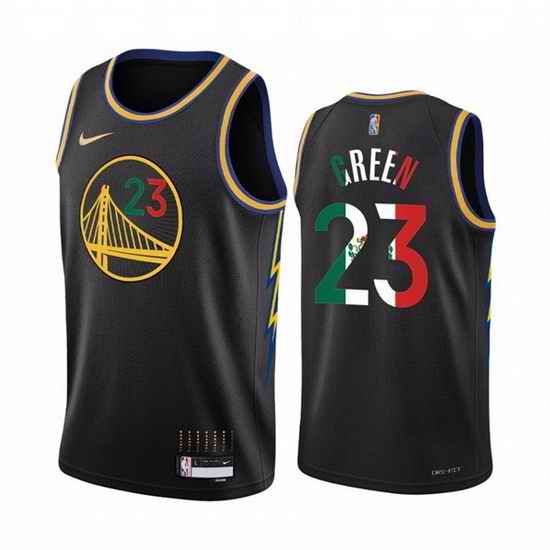 Men Golden State Warriors #23 Draymond Green 2022 Black Special Mexico City Edition Stitched Jersey