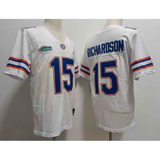 Men Florida Gators Anthony Richardson #15 White College Football Jersey->georgia bulldogs->NCAA Jersey