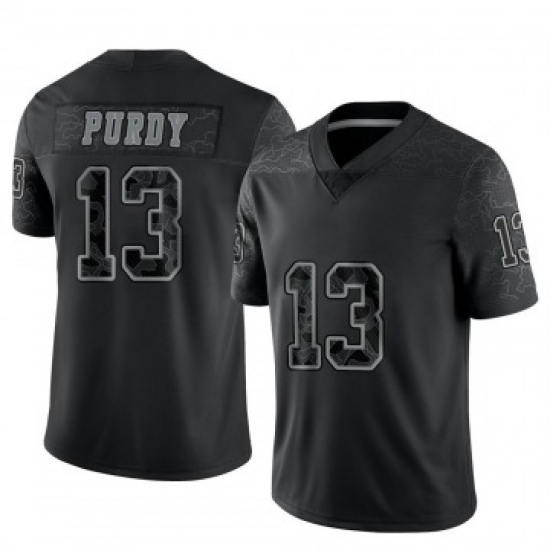 Men's San Francisco 49ers #13 Brock Purdy Black Reflective Limited Stitched Football Jersey->san francisco 49ers->NFL Jersey