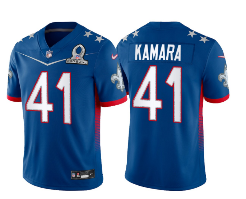 Men’s New Orleans Saints #41 Alvin Kamara Blue 2022 Pro Bowl Vapor Untouchable Stitched Limited Jersey->2022 pro bowl->NFL Jersey