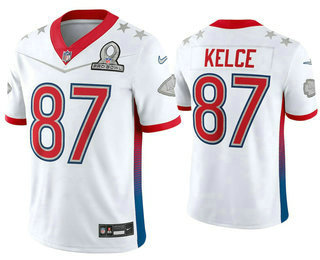 Men’s Kansas City Chiefs #87 Travis Kelce White 2022 Pro Bowl Vapor Untouchable Stitched Limited Jersey->2022 pro bowl->NFL Jersey