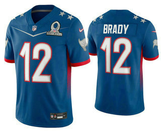 Men’s Tampa Bay Buccaneers #12 Tom Brady Blue 2022 Pro Bowl Vapor Untouchable Stitched Limited Jersey->2022 pro bowl->NFL Jersey