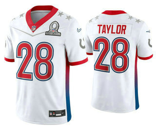 Men’s Indianapolis Colts #28 Jonathan Taylor White 2022 Pro Bowl Vapor Untouchable Stitched Limited Jersey->2022 pro bowl->NFL Jersey