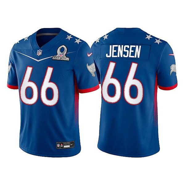 Men’s Tampa Bay Buccaneers #66 Ryan Jensen 2022 NFC Royal Pro Bowl Stitched Jersey->2022 pro bowl->NFL Jersey