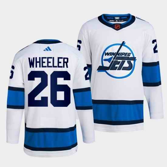 Men Winnipeg Jets #26 Blake Wheeler White 2022 Reverse Retro Stitched Jersey->washington capitals->NHL Jersey