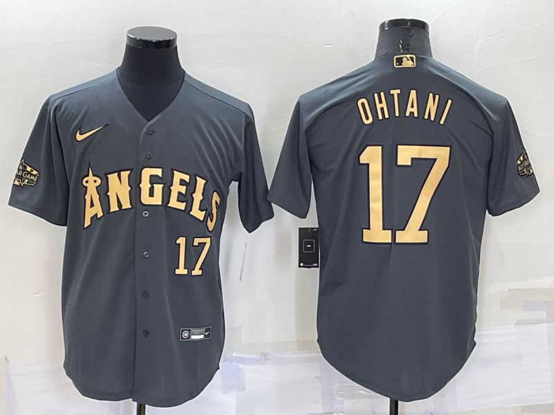 Angels #17 Shohei Ohtani Charcoal Nike 2022 MLB All Star Cool Base Jerseys->san diego padres->MLB Jersey
