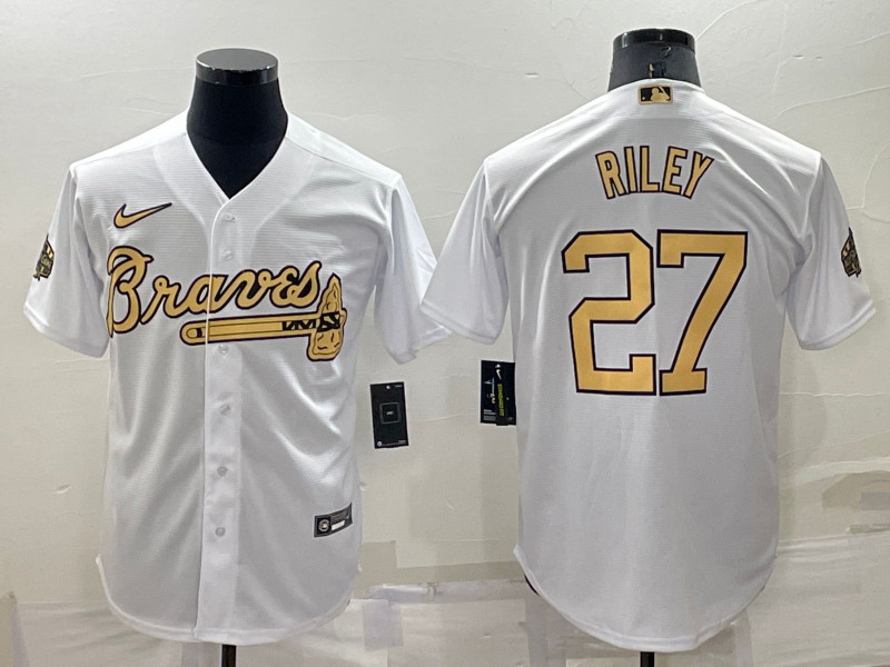 Braves #27 Austin Riley White Nike 2022 MLB All Star Cool Base Jerseys