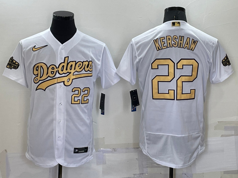 Dodgers #22 Clayton Kershaw White Nike 2022 MLB All Star Flexbase Jerseys