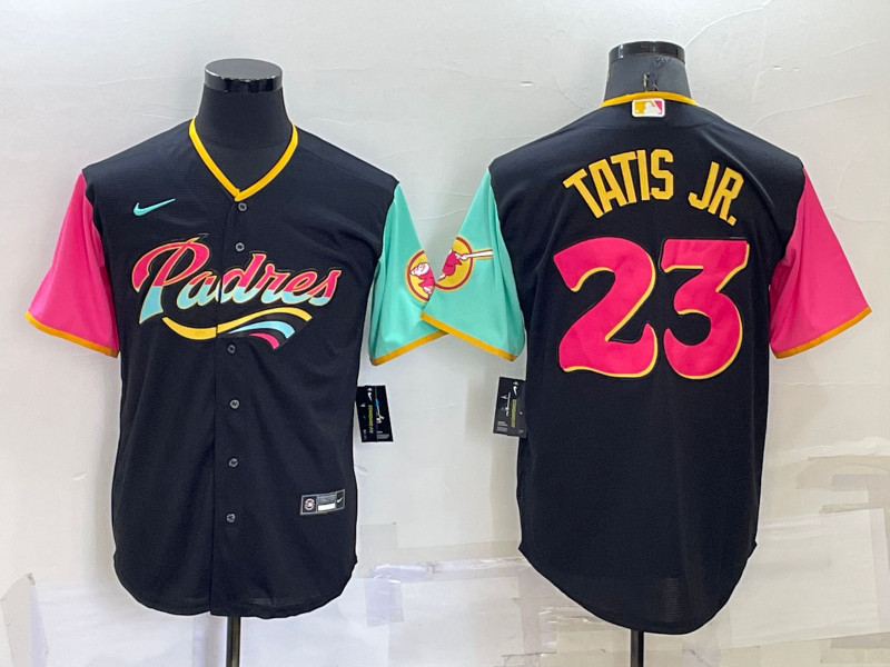 Padres #23 Fernando Tatis Jr. Black Nike 2022 City Connect Cool Base Jerseys->youth mlb jersey->Youth Jersey