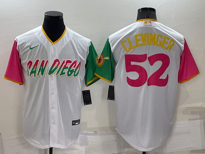 Padres #52 Mike Clevinger White Nike 2022 City Connect Cool Base Jersey->2022 all star->MLB Jersey