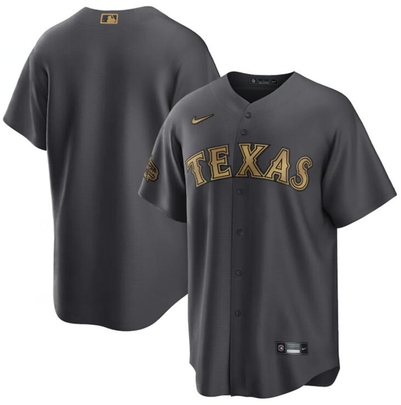 Rangers Blank Charcoal Nike 2022 MLB All Star Cool Base Jersey->san diego padres->MLB Jersey