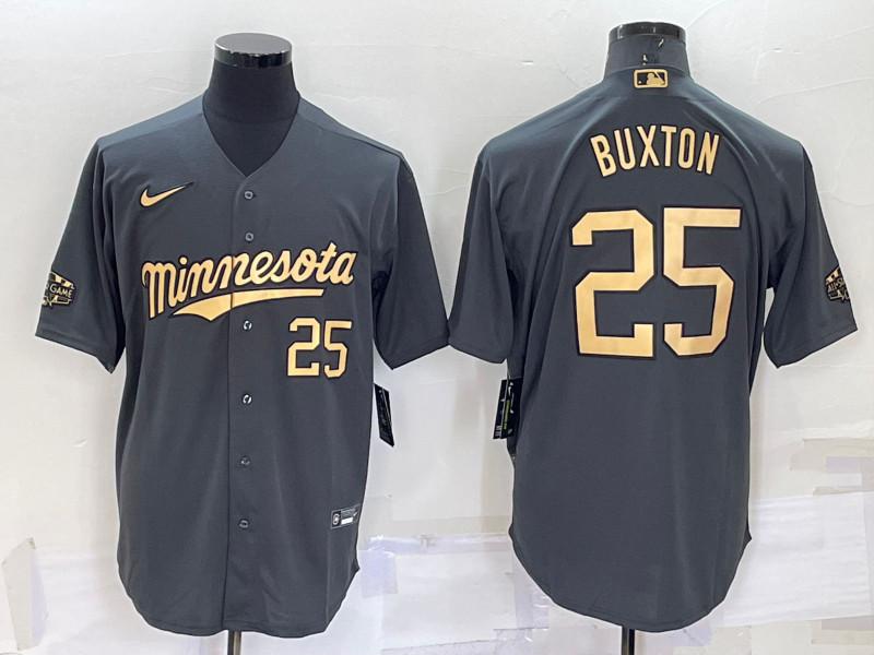 Twins #25 Byron Buxton Charcoal Nike 2022 MLB All Star Cool Base Jerseys->seattle mariners->MLB Jersey