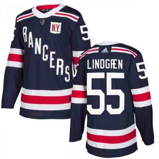 Ryan Lindgren New York Rangers Men Adidas Authentic Navy Blue 2018 Winter Classic Home Jersey->dalls stars->NHL Jersey