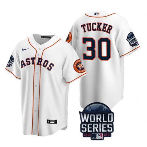 Houston Houston Astros #30 Kyle Tucker Men’s Nike 150th Anniversary 2021 World Series Game MLB Jersey – White Men’s->houston astros->MLB Jersey