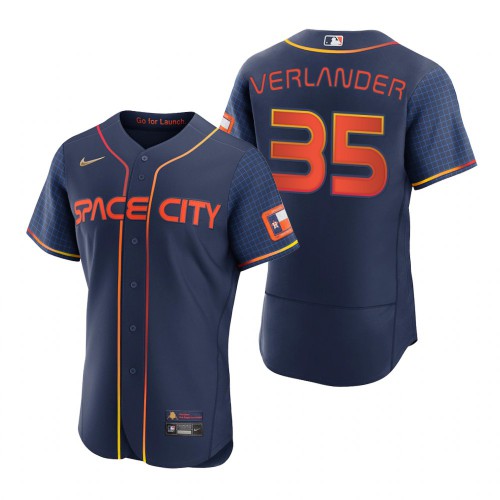 Houston Houston Astros #35 Justin Verlander Navy Men’s Nike Authentic 2022 City Connect MLB Jersey Men’s->golden state warriors->NBA Jersey