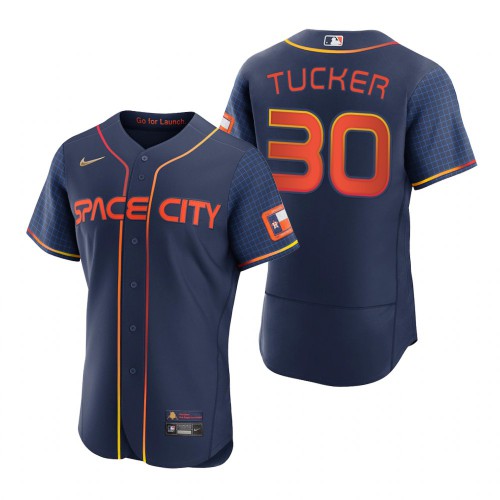 Houston Houston Astros #30 Kyle Tucker Navy Men’s Nike Authentic 2022 City Connect MLB Jersey Men’s->women mlb jersey->Women Jersey