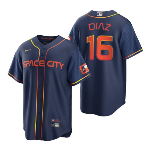 Houston Houston Astros #16 Aledmys Diaz Navy Men’s Nike Game 2022 City Connect MLB Jersey Men’s->houston astros->MLB Jersey