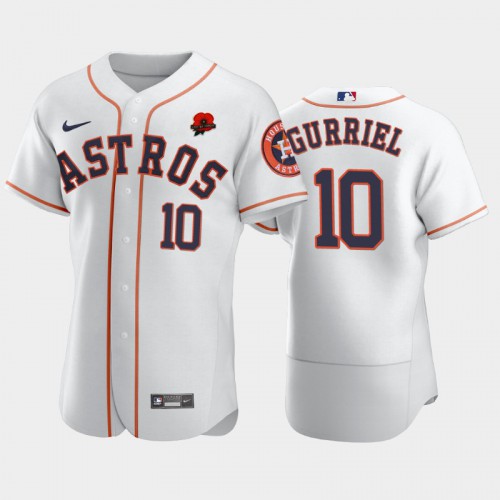 Houston Houston Astros #10 Yuli Gurriel Men’s Nike Authentic 2021 Memorial Day MLB Jersey – White Men’s->youth mlb jersey->Youth Jersey