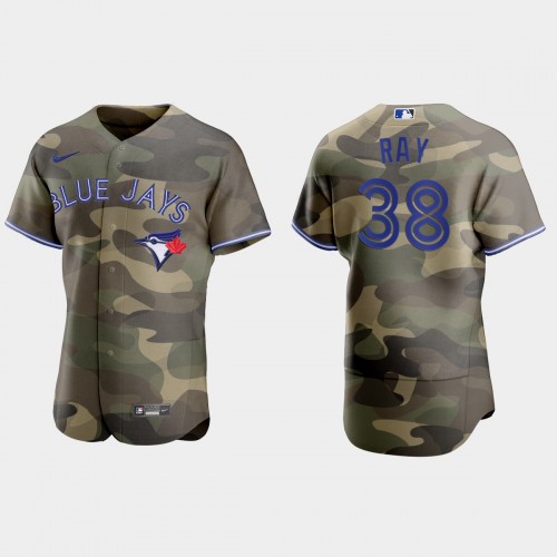 Toronto Toronto Blue Jays #38 Robbie Ray Men’s Nike 2021 Armed Forces Day Authentic MLB Jersey -Camo Men’s