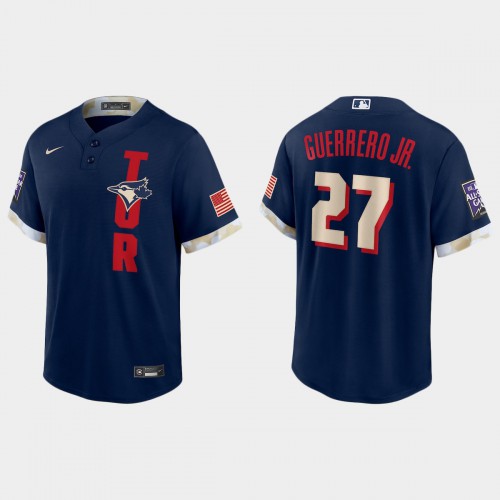 Toronto Toronto Blue Jays #27 Vladimir Guerrero Jr. 2021 Mlb All Star Game Fan’s Version Navy Jersey Men’s