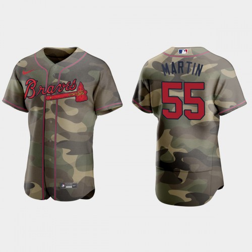 Atlanta Atlanta Braves #55 Chris Martin Men’s Nike 2021 Armed Forces Day Authentic MLB Jersey -Camo Men’s
