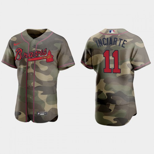 Atlanta Atlanta Braves #11 Ender Inciarte Men’s Nike 2021 Armed Forces Day Authentic MLB Jersey -Camo Men’s