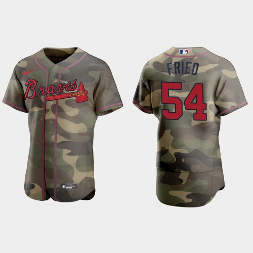 Atlanta Atlanta Braves #54 Max Fried Men’s Nike 2021 Armed Forces Day Authentic MLB Jersey -Camo Men’s