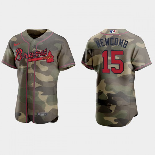 Atlanta Atlanta Braves #15 Sean Newcomb Men’s Nike 2021 Armed Forces Day Authentic MLB Jersey -Camo Men’s