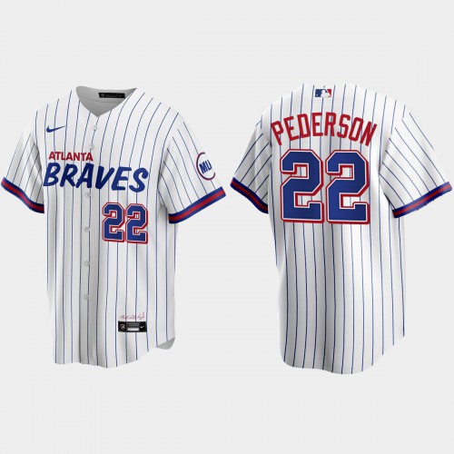 Atlanta Atlanta Braves #22 Joc Pederson White Men’s Nike 2021 City Connect Replica MLB Jersey Men’s