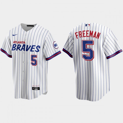 Atlanta Atlanta Braves #5 Freddie Freeman White Men’s Nike 2021 City Connect Replica MLB Jersey Men’s