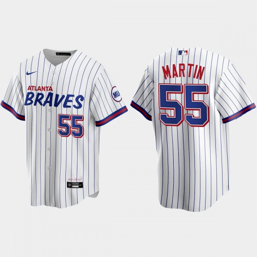 Atlanta Atlanta Braves #55 Ghris Martin White Men’s Nike 2021 City Connect Replica MLB Jersey Men’s
