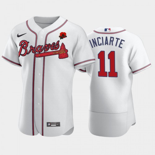 Atlanta Atlanta Braves #11 Ender Inciarte Men’s Nike Authentic 2021 Memorial Day MLB Jersey – White Men’s