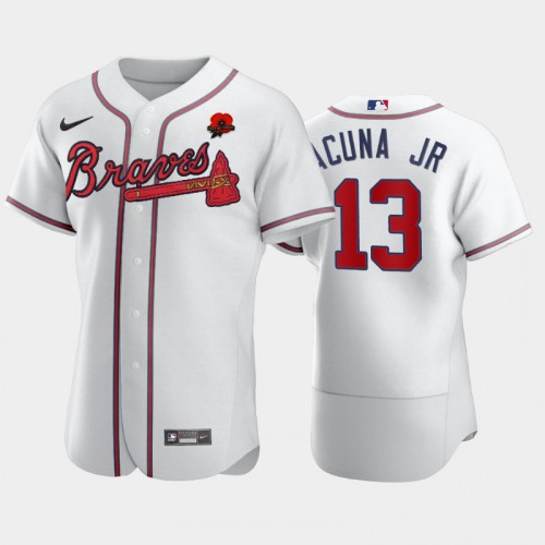 Atlanta Atlanta Braves #13 Ronald Acuna Jr. Men’s Nike Authentic 2021 Memorial Day MLB Jersey – White Men’s