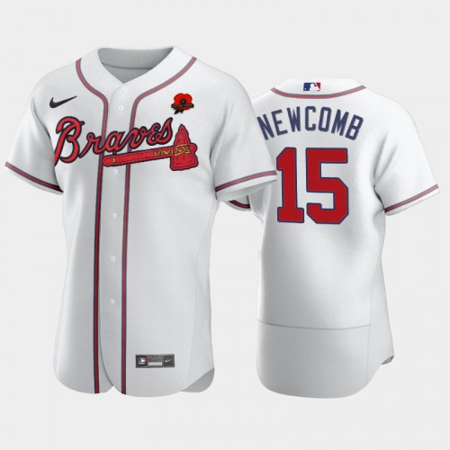 Atlanta Atlanta Braves #15 Sean Newcomb Men’s Nike Authentic 2021 Memorial Day MLB Jersey – White Men’s